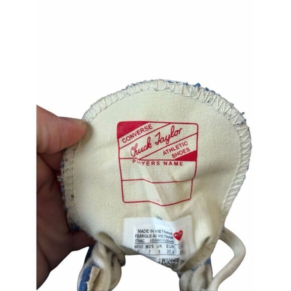 Converse Comme Des Garsons Play x Chuck 70 High Blue Quartz Men 5 Women 7 - Picture 6 of 10